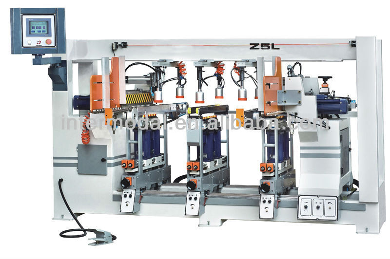 Woodworking Five lines Thru-feed Boring Machine