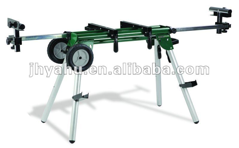 WOODWORKING MITRE SAW STAND WITH WOOD SUPPORT PEG