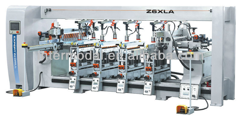 Woodworking Six lines Thru-feed Boring Machine