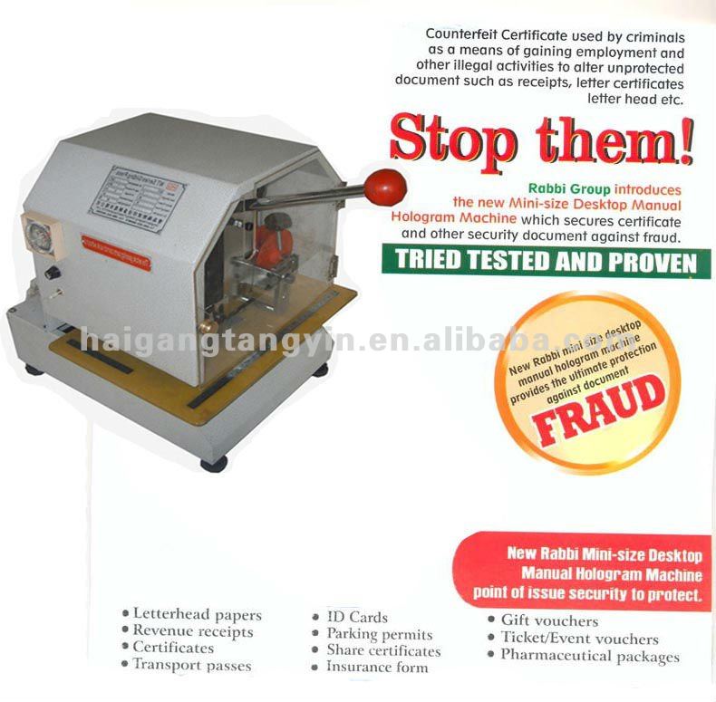 WT-33A Manual Hologram Hot Foil Stamping Machine