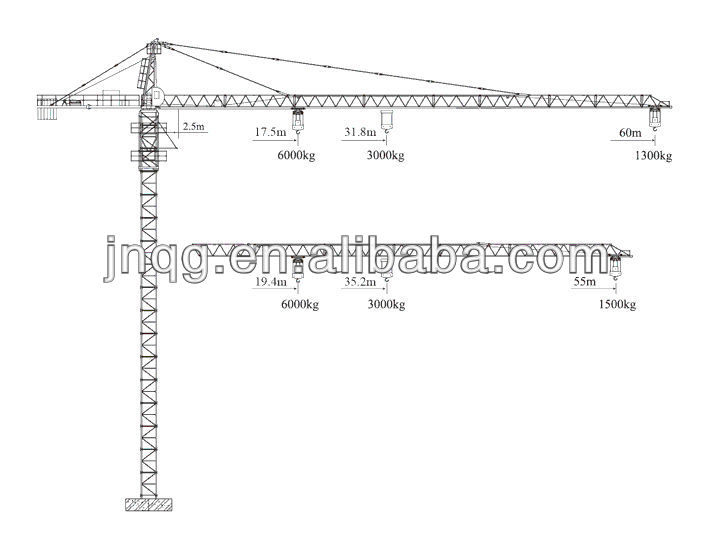 XCMG 8t tower crane QTZ50(4508L-4)