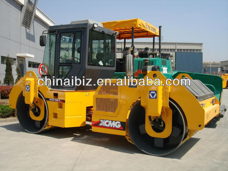 XCMG Brand 12ton double drum road roller with DEUTZ engine XD121E