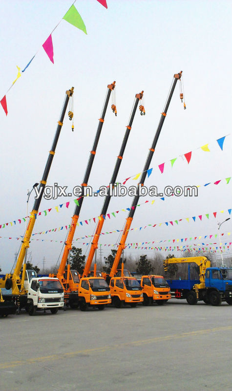 YGQY7H ,7 tons new ,hydraulic leg,dual winch,well price,good quality,5 arms, truck crane with three phase 380V electric machine