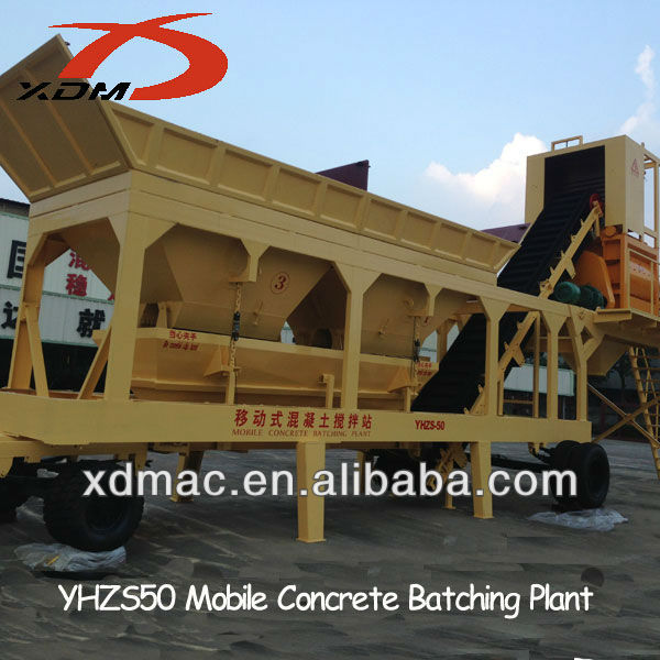 YHZS50 Mobile concrete batching plant
