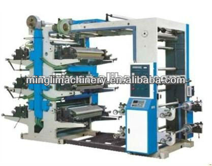 YT-6600 Six colors flexographic printer machine(PP,PE, PVC,BOPP,Paper)