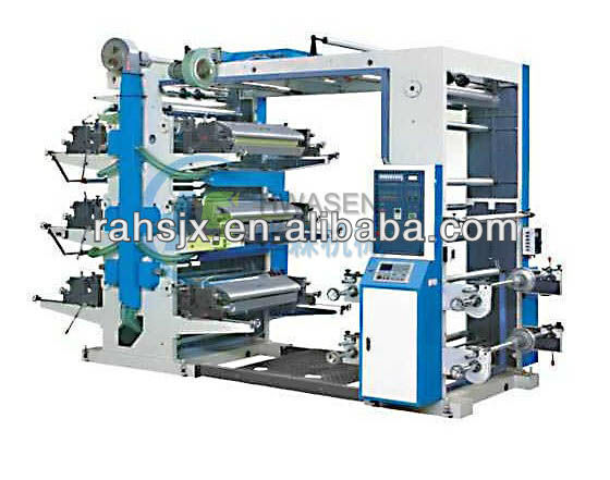 YT-6600 Six colors plastic film and paper flexographic printer machine