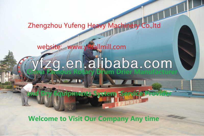 Yufeng Advanced rotary drum dryer for wood shaving, Sawdust,sand dryer machine project