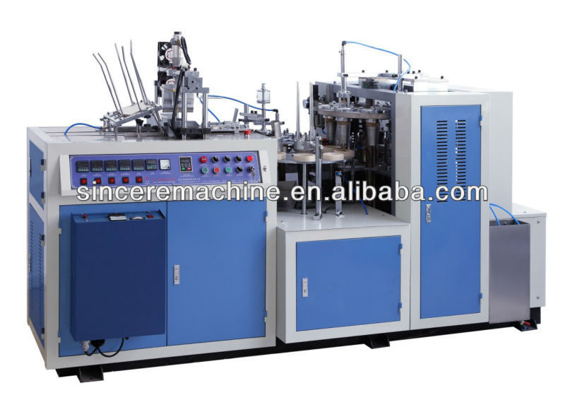 ZB-12A automatic ultrasonic double PE hot & cold drink paper cup machine