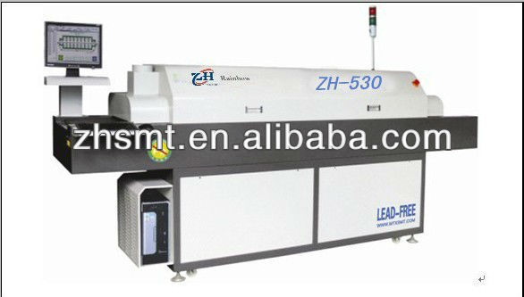 ZH-530 LED small reflow soldering machine/ 5 heating zone, the professional manufacturer of SMT equipment