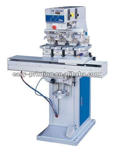 ZKA-P4S four color tampography pad printing machine with shuttle