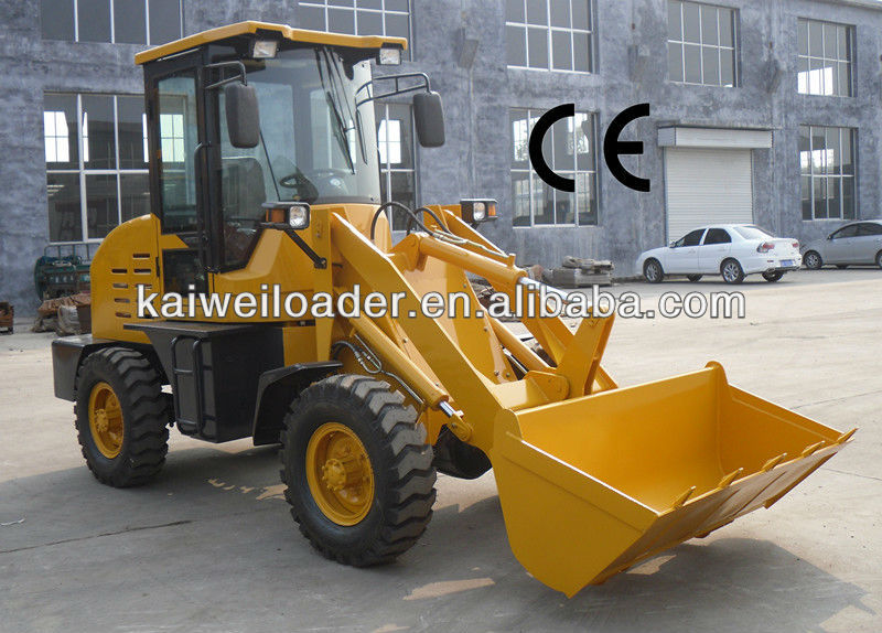 ZL10F Small wheel loader 4x4 transmission with snow bucket,pallet fork