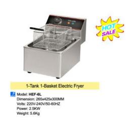 1-Tank 1-Basket Electric Fryer