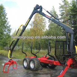 1t-12t Timber Trailer with Crane