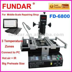 2013 Hot sale FUNDAR FD-6800 3 temperature zones hot air infrared bga rework machine