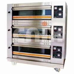 3 layer 6 pan gas oven