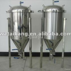 3000L small beer equipment Jacket Conical Fermenter Tank, Double Jacketed Beer Fermentation Tank