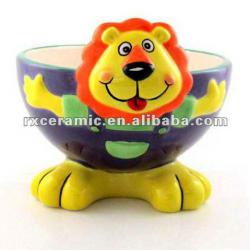 3D Hand-Painted Hug Animal Bowl -Lion