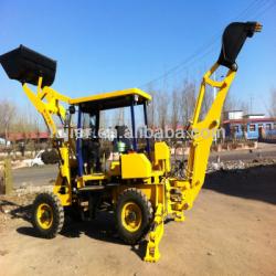 4wd 28hp tractor with front end loader and backhoe