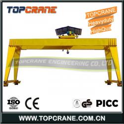 5 ton 10 ton U-leg double girder gantry crane with hooks