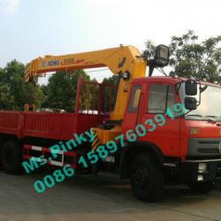 8 Tons Cargo Crane Truck Dongfeng 6*4 Truck Mounted With Crane XCMG For Sales