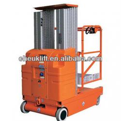 Aerial Lift Electric Aluminium Work Platform Single Mast