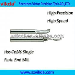 Aluminum Hss Single Flute End Mill