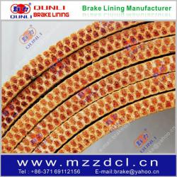 Asbestos free woven brake lining with brass