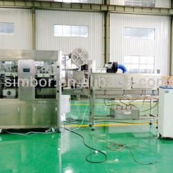 automatic bottle body and cap sleeve shrink label machine