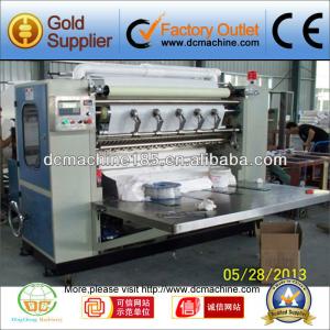 Automatic box drawing facial tissue machine