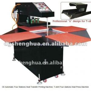 Automatic Four Stations Heat Press Machine for T-shirt Printing