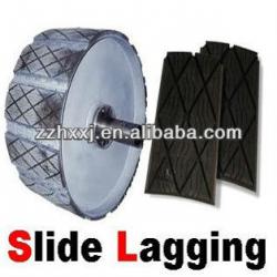 belt conveyor pulley replaceable slide lagging