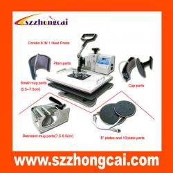 CE cerification ,Hot Sell 6 in 1 heat press machine t-shirt