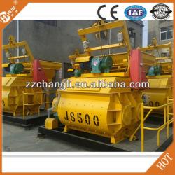 CE concrete mixing plant used JS500 hydraulic concrete mixer