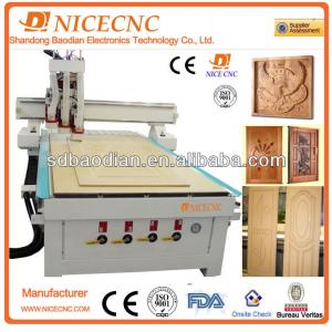 cnc router can changer tool by pneumatic 3 spindle