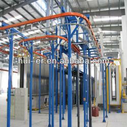 compact automatic powder coating line for cabinet