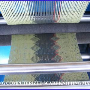 Computerized jacquard scarf knitting machine