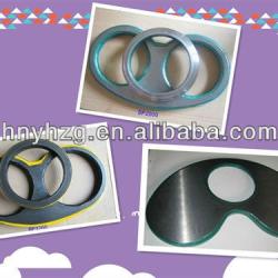 Concrete pump wear plate and cutting ring