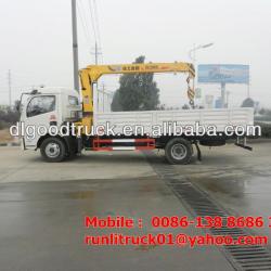 dongfeng 4*2 4 tons LHD/RHD truck mounted crane