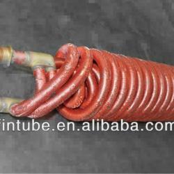 Double-Coiling Spiral Copper Finned Tube for Oil Cooler/ Solar System