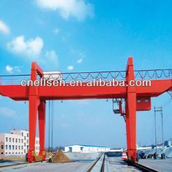 double girder railway goliath gantry crane with trolley