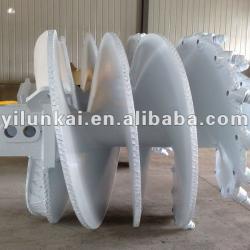 Double-head double-spiral rock drilling auger