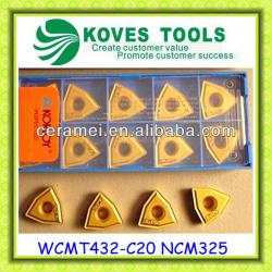 drilling insert WCMT432-C20 NCM325 Korloy high speed drill bits insert