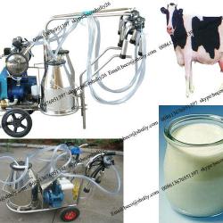 Electric Vacuum Pump-typed Double-barreled Mobile Milking Machine for Cows and sheep//008613676951397