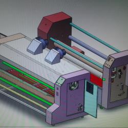 Fabric coating machine with dryer