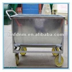 Factory Pig feed pushcart with nylon wheels