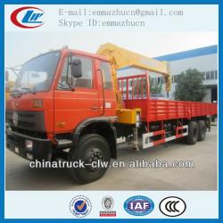 Famous brand Dongfeng 6x4 8tons cargo crane truck for hot sales