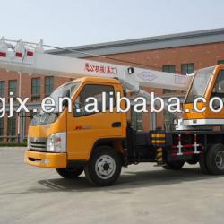 Five sectioned hexagonal box construction fully hydraulic telescopicing boom China brand-new 7ton truck crane (YGQY7H)