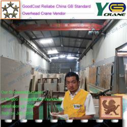 FS0004 YGCrane Goodcost Reliable Durable LDA Type Single Girder Overhead Crane 10 tons Project in KRIDA Lathe Machinery Company