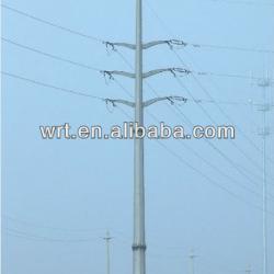 Galvanized electric power pole