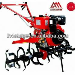 gasoline diesel tiller machine with rotary plough ridger anti-skid wheel